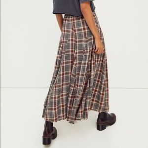 ISO Free People Plaid Maxi Skirt